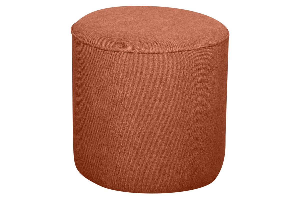 Pouf rotondo in tessuto mattone D40 cm COQ