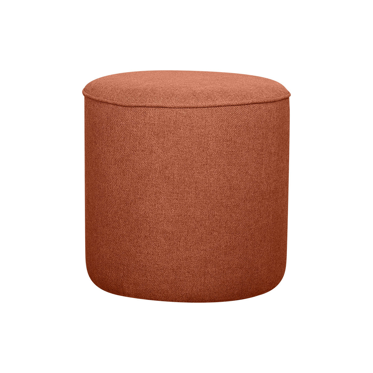 Pouf rotondo in tessuto mattone D40 cm COQ