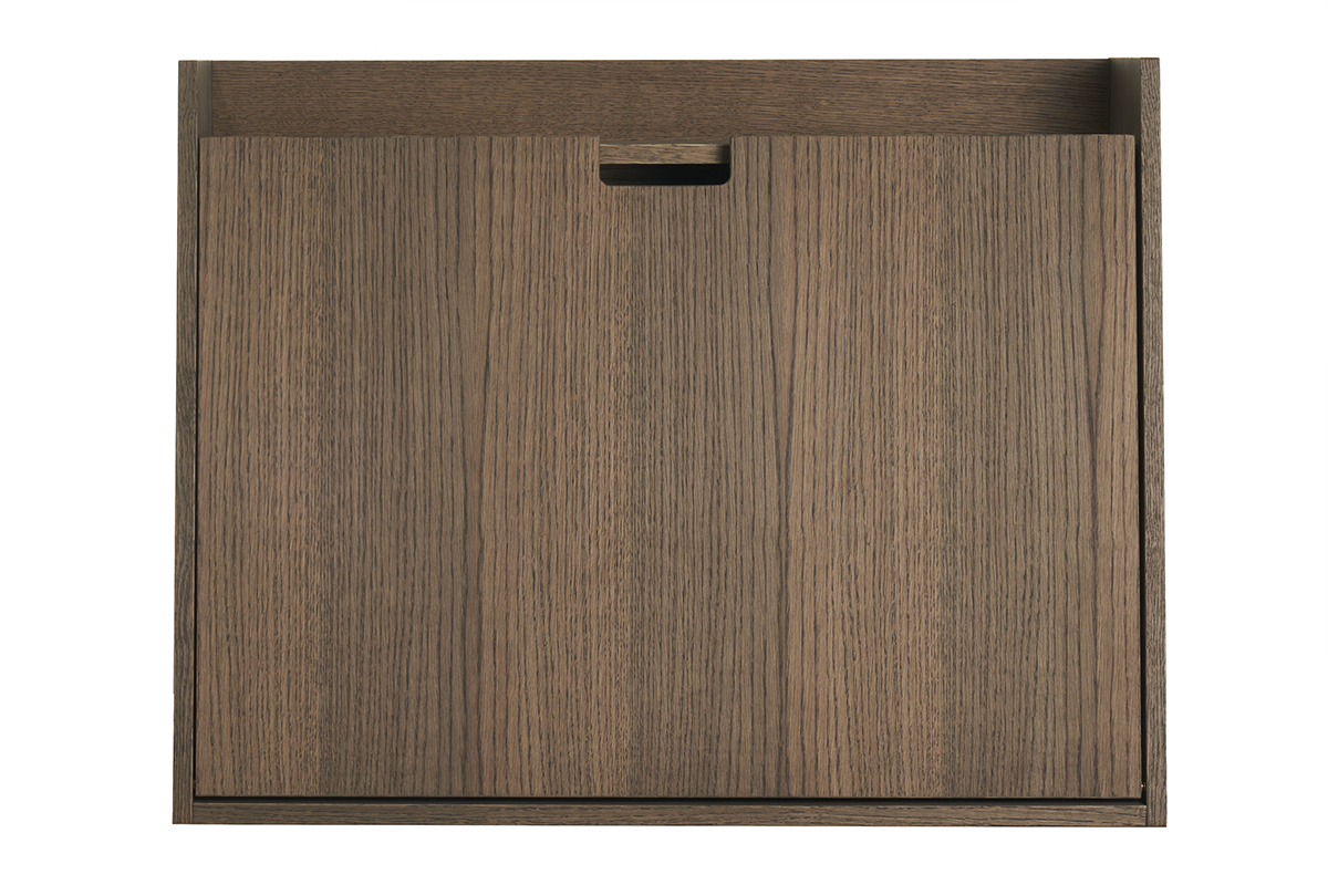 Scrivania da parete con vani in legno scuro L78 cm GABIN