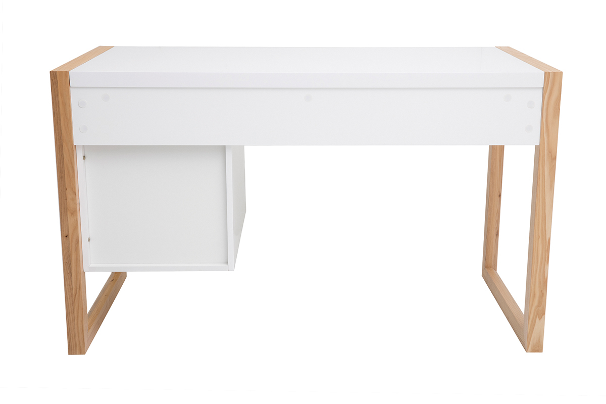 Scrivania design 3 cassetti bianco ARMEL