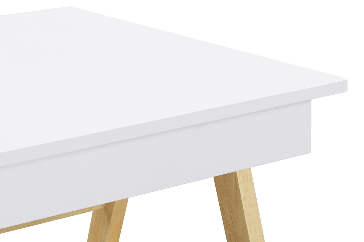 Scrivania design bianco e legno BROOK