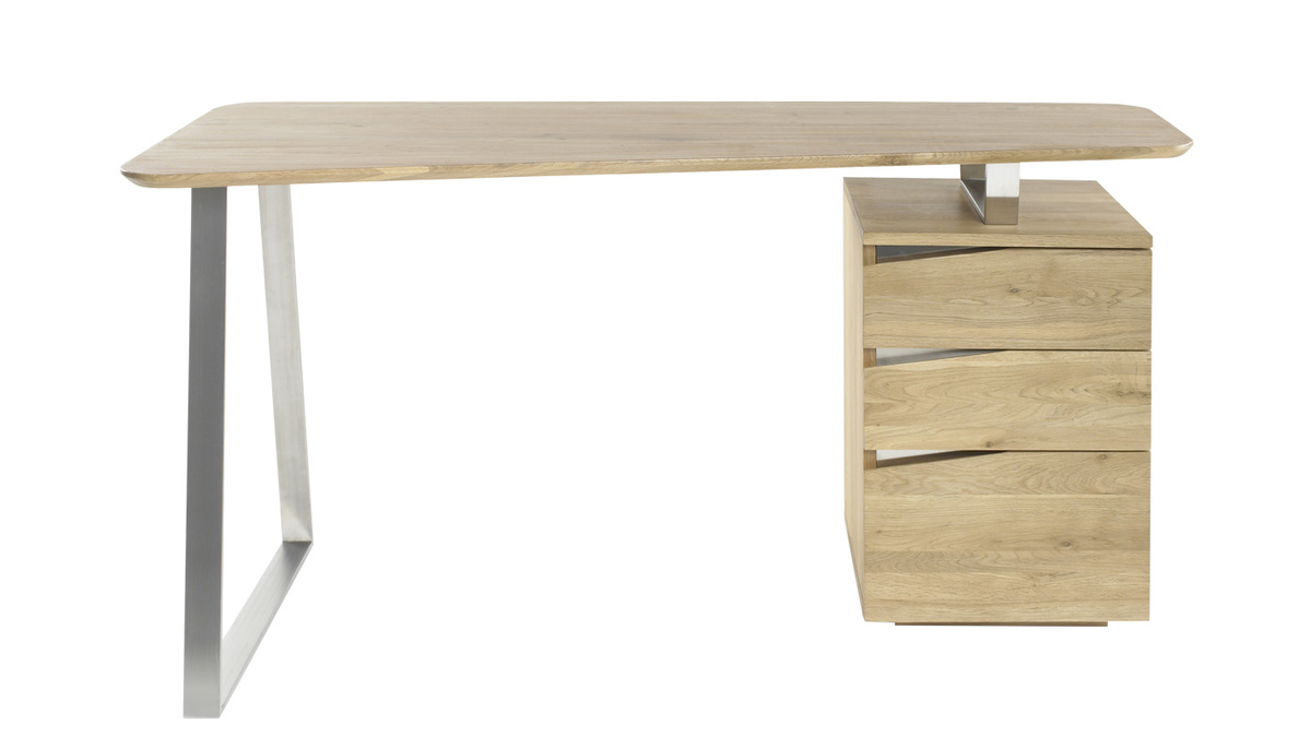 Scrivania design con cassetti metallo e legno L150 JANIS