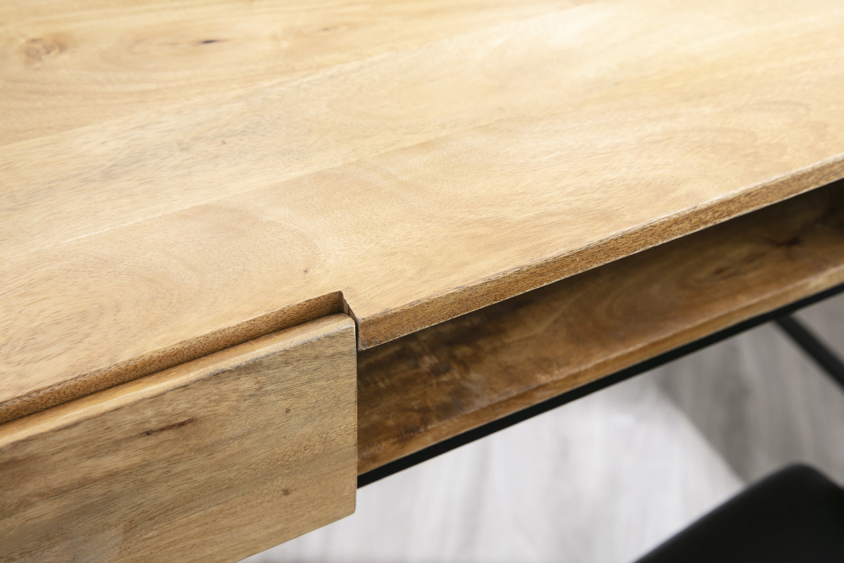 Scrivania design industriale legno di mango YPSTER