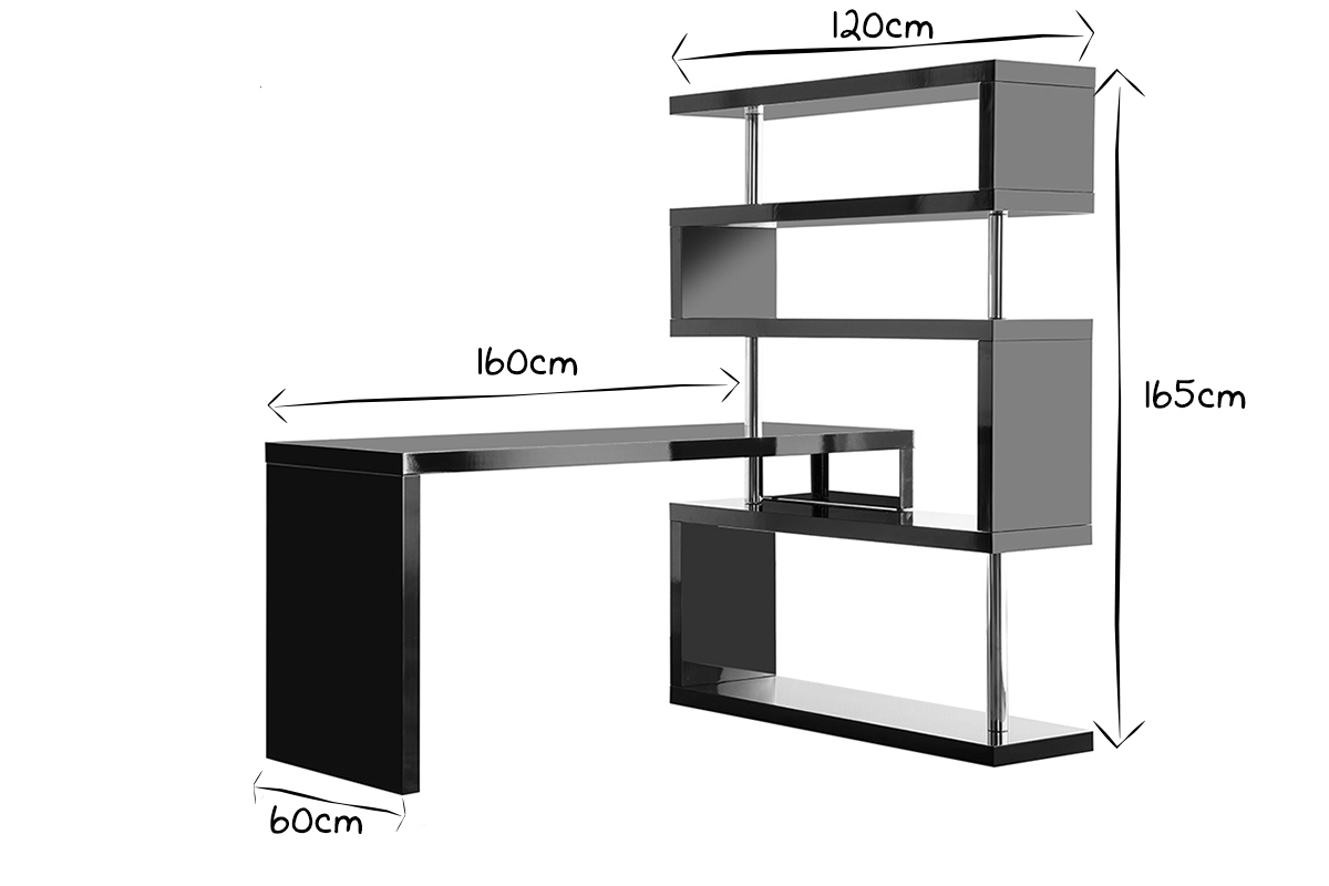 Scrivania design laccata bianca T-MAX