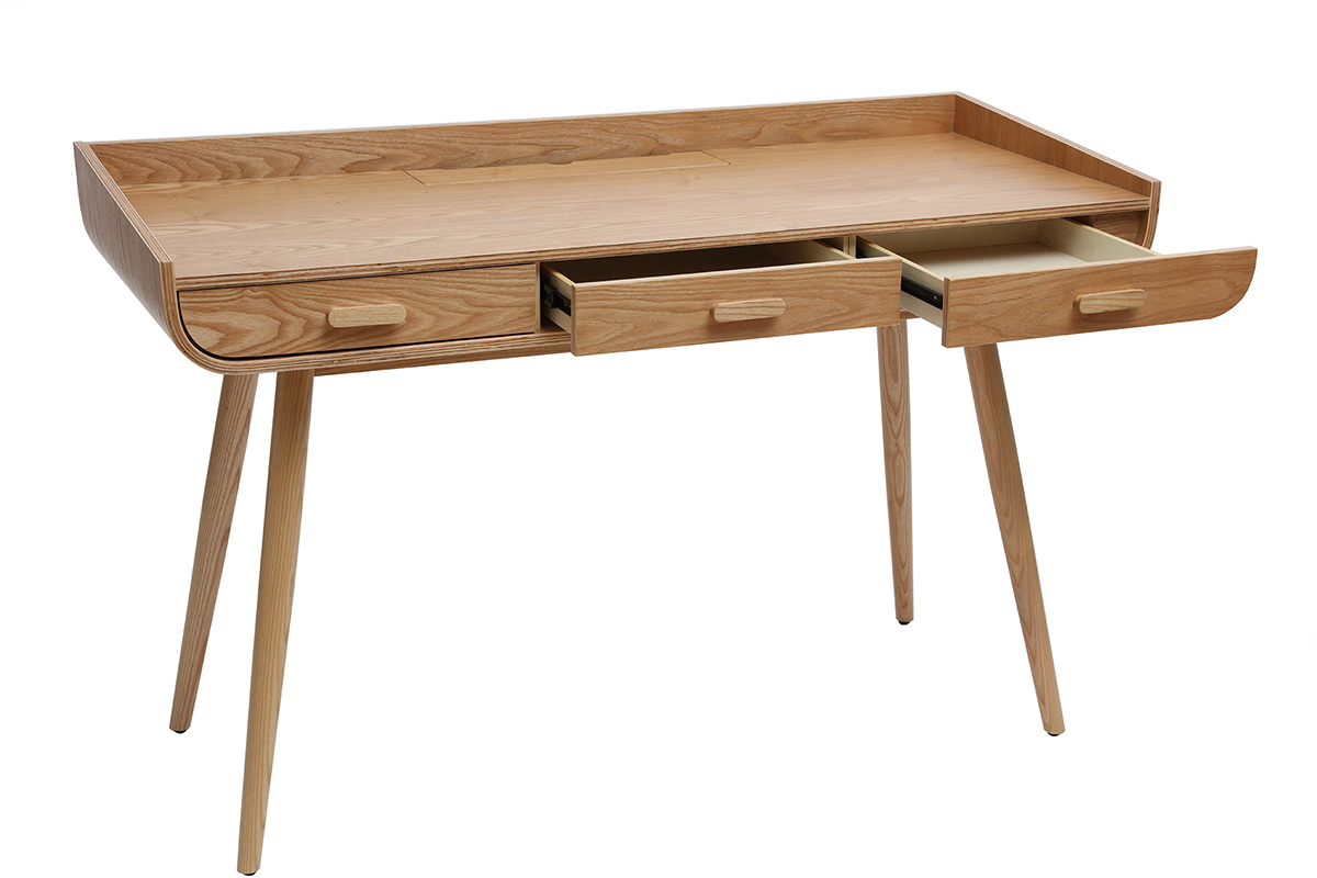 Scrivania scandinava legno chiaro HALLEN