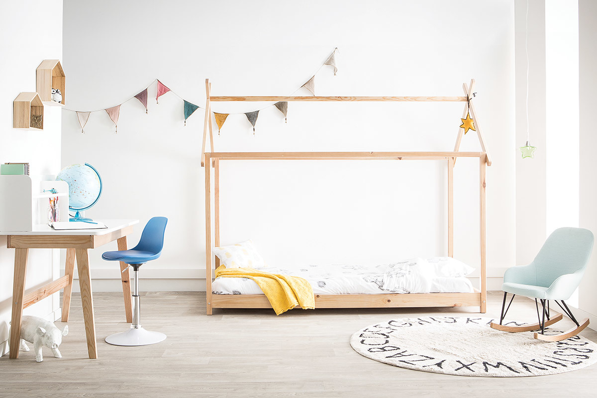 Sedia da ufficio design per bambino rosa STEEVY