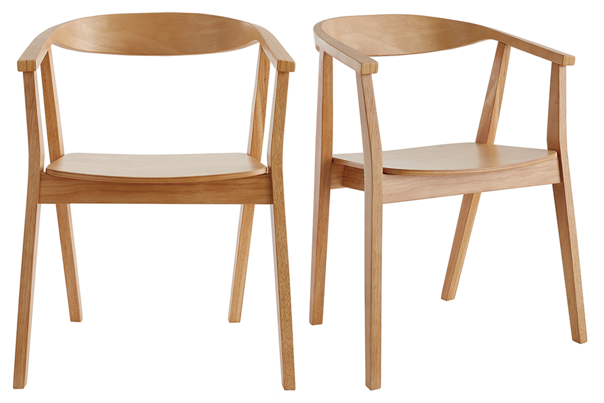 Sedie scandinave in legno (set di 2) BAHIA