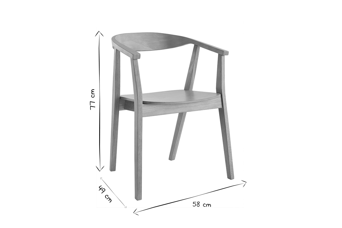 Sedie scandinave in legno (set di 2) BAHIA