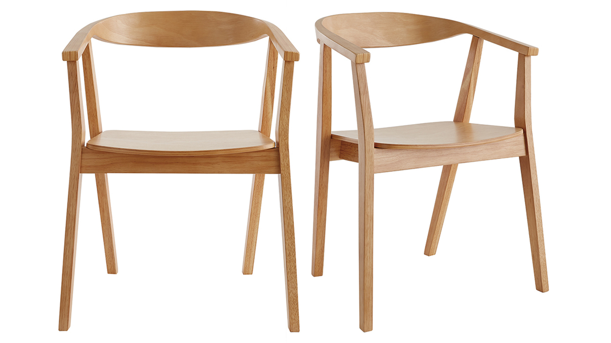 Sedie scandinave in legno (set di 2) BAHIA