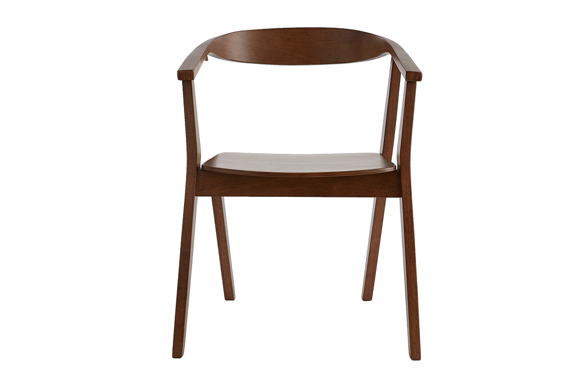 Sedie scandinave in legno scuro (set di 2) BAHIA