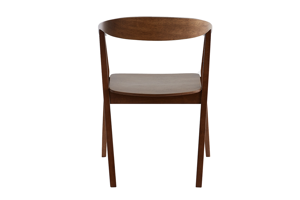 Sedie scandinave in legno scuro (set di 2) BAHIA