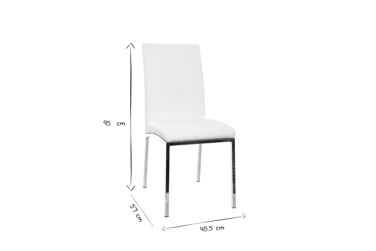 Set di 2 sedie design poliuretano bianco SIMEA