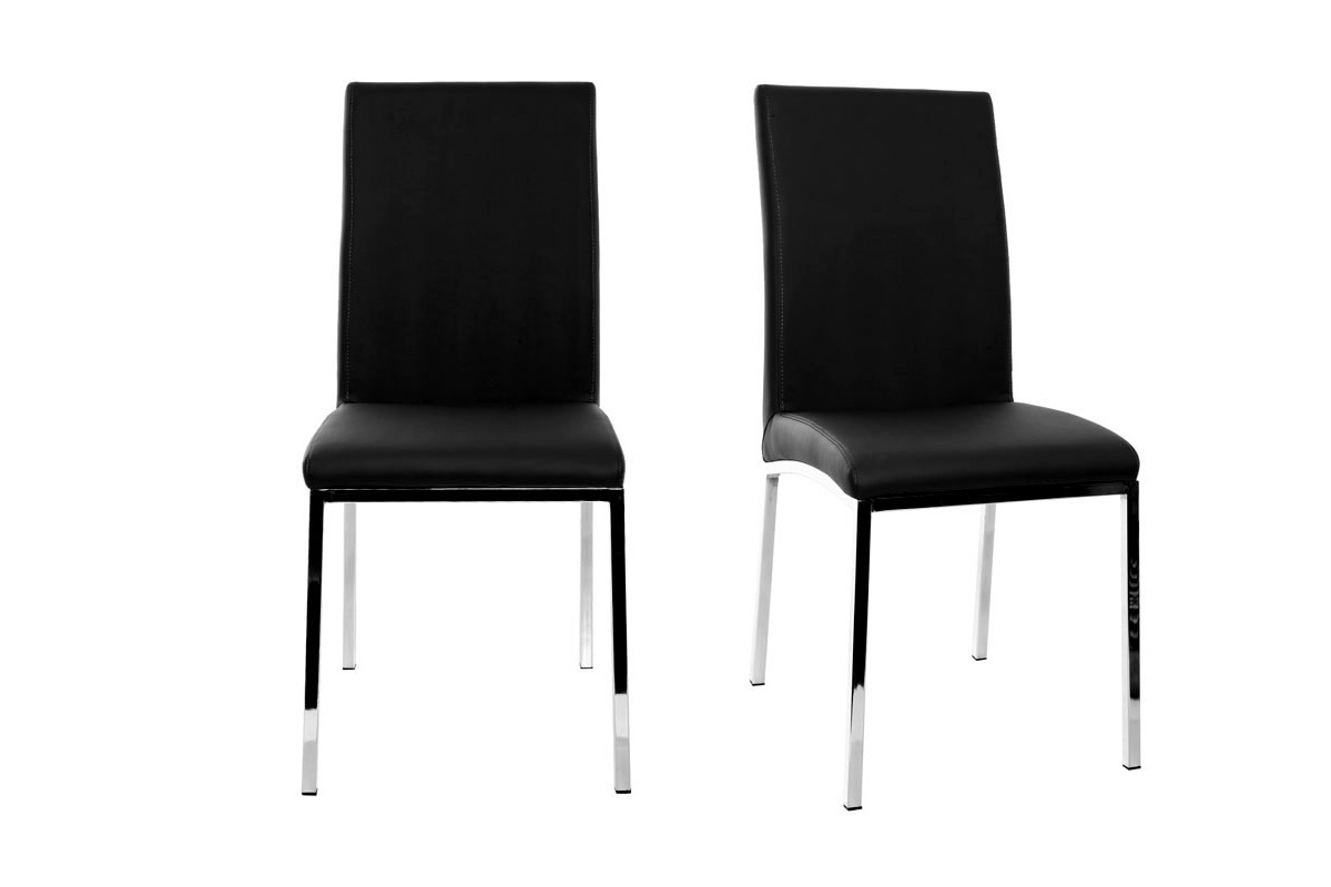 Set di 2 sedie design poliuretano nero SIMEA