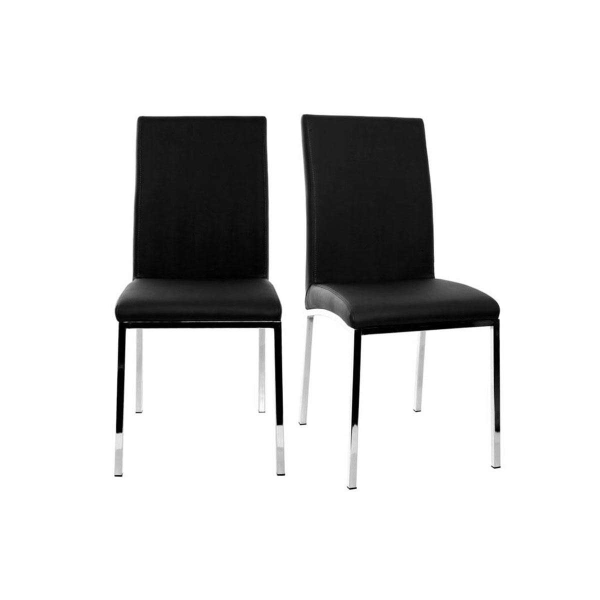 Set di 2 sedie design poliuretano nero SIMEA