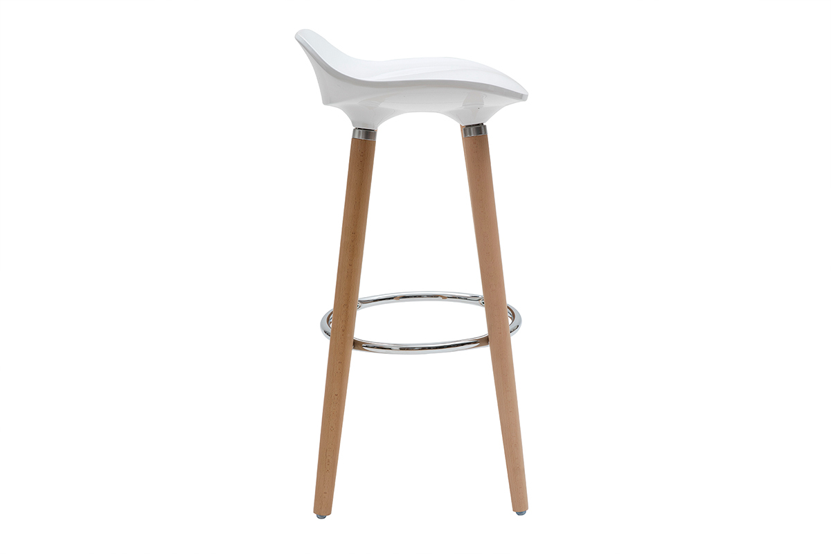 Set di 2 sgabelli da bar bianco in stile scandinavo GILDA