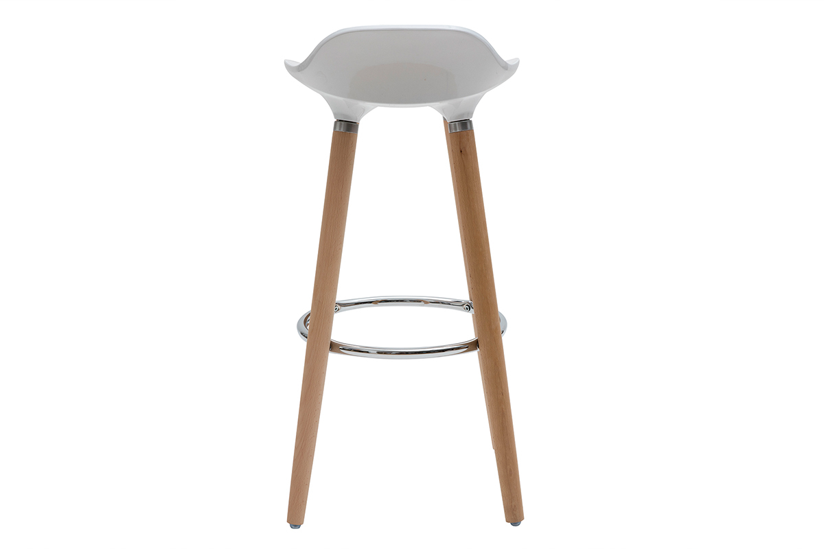 Set di 2 sgabelli da bar bianco in stile scandinavo GILDA