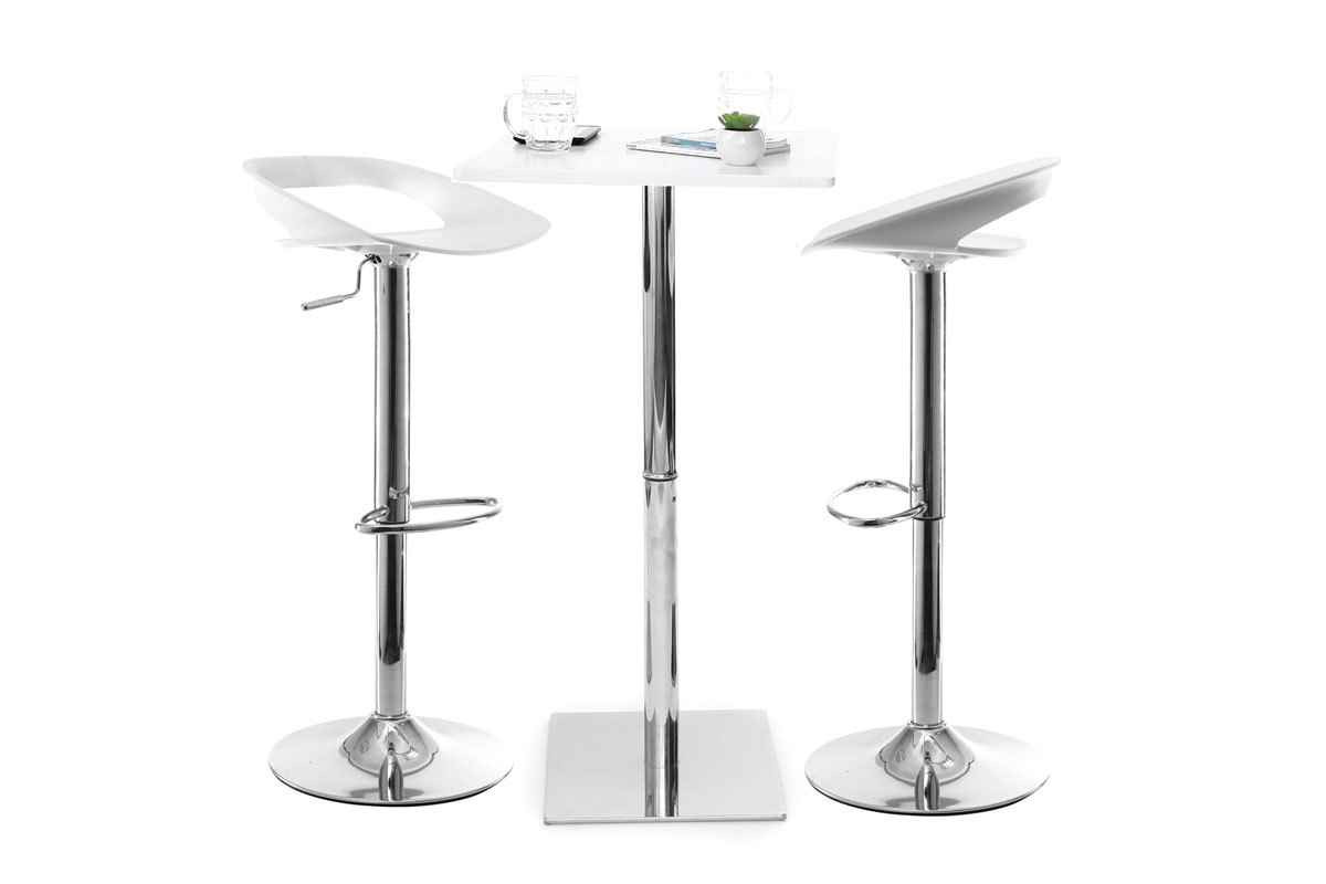 Set di 2 sgabelli da bar design bianchi PHENIX