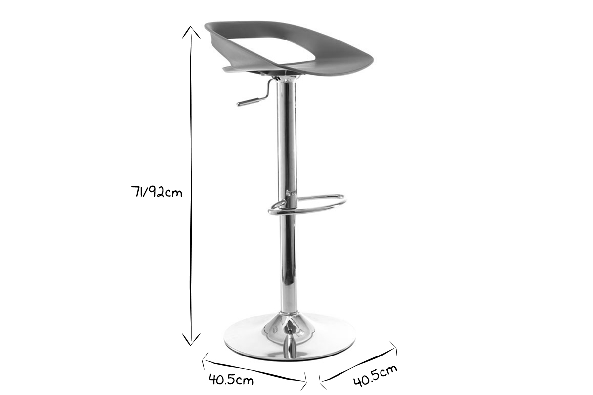 Set di 2 sgabelli da bar design bianchi PHENIX