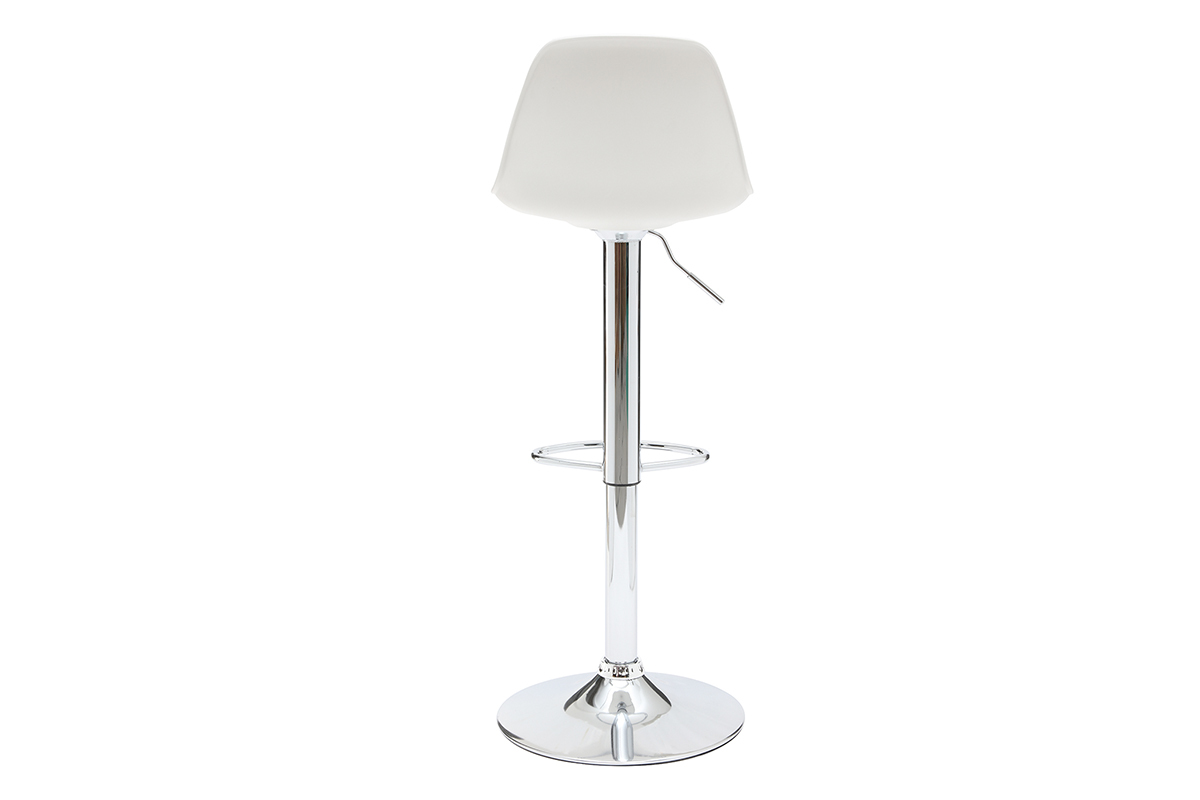 Set di 2 sgabelli da bar design colore bianco e nero STEEVY