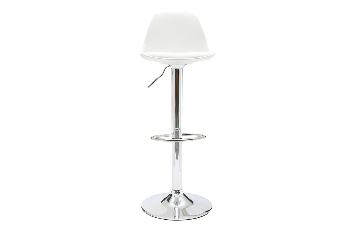 Set di 2 sgabelli da bar design colore bianco STEEVY