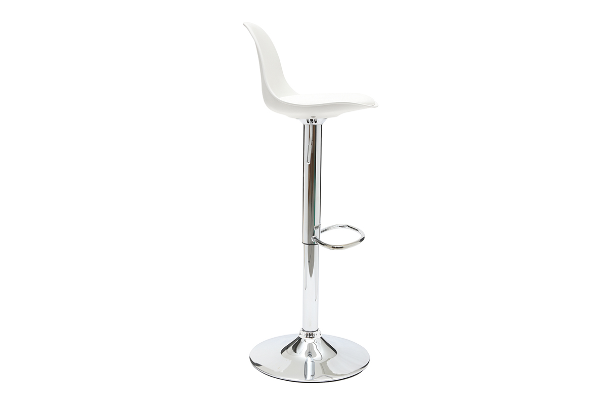 Set di 2 sgabelli da bar design colore bianco STEEVY