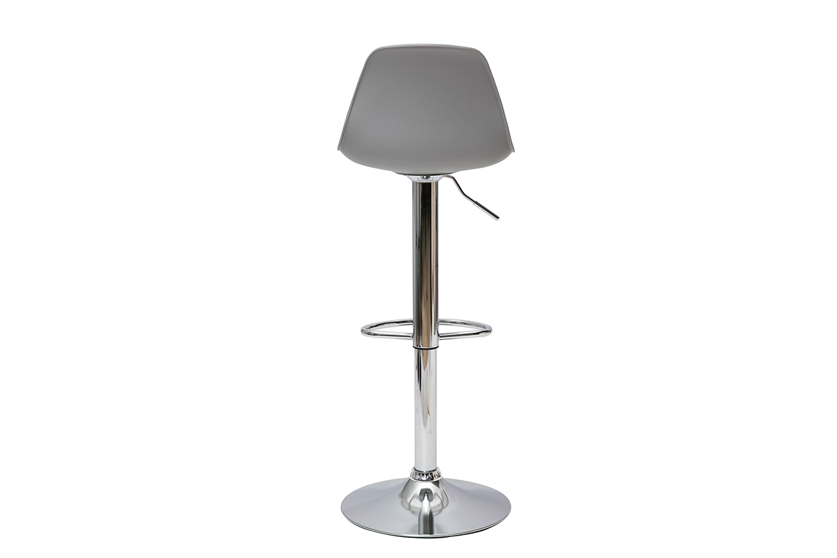 Set di 2 sgabelli da bar design colore grigio chiaro STEEVY