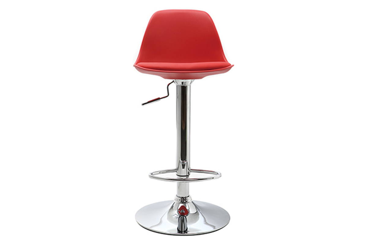 Set di 2 sgabelli da bar design colore rosso STEEVY