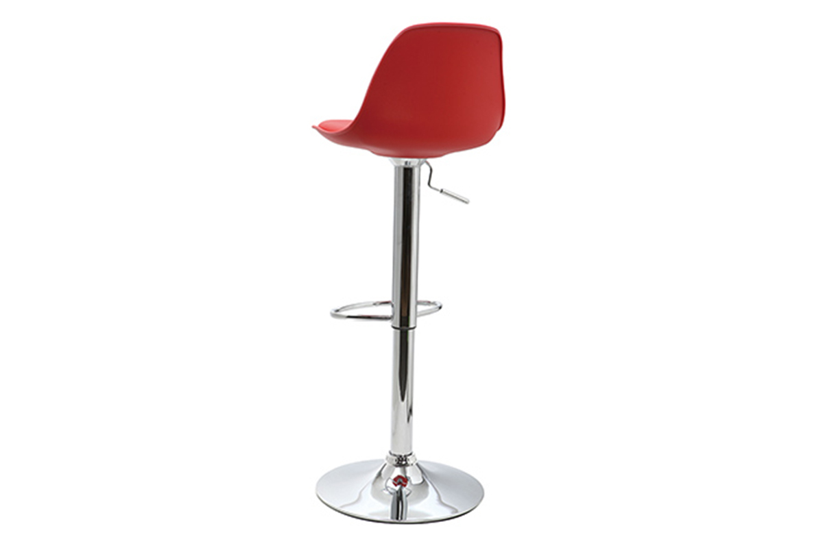 Set di 2 sgabelli da bar design colore rosso STEEVY