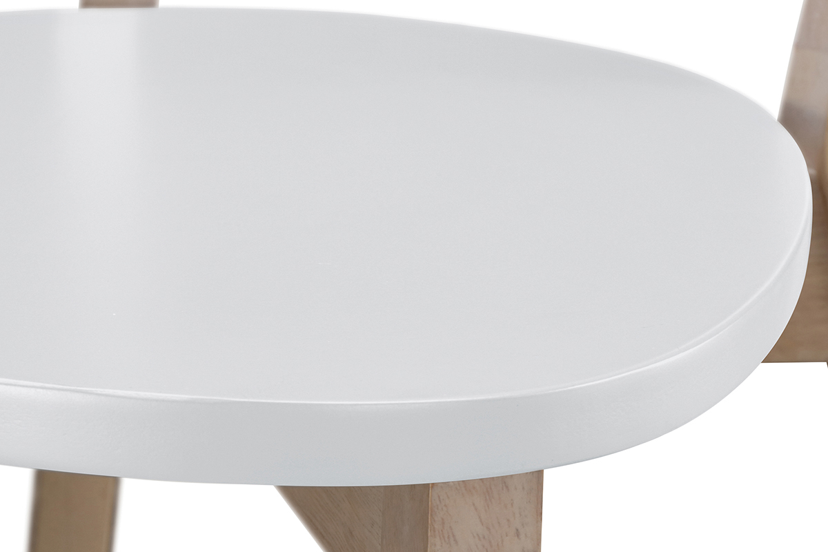 Set di 2 sgabelli da bar scandinavo bianco e legno 75cm LEENA