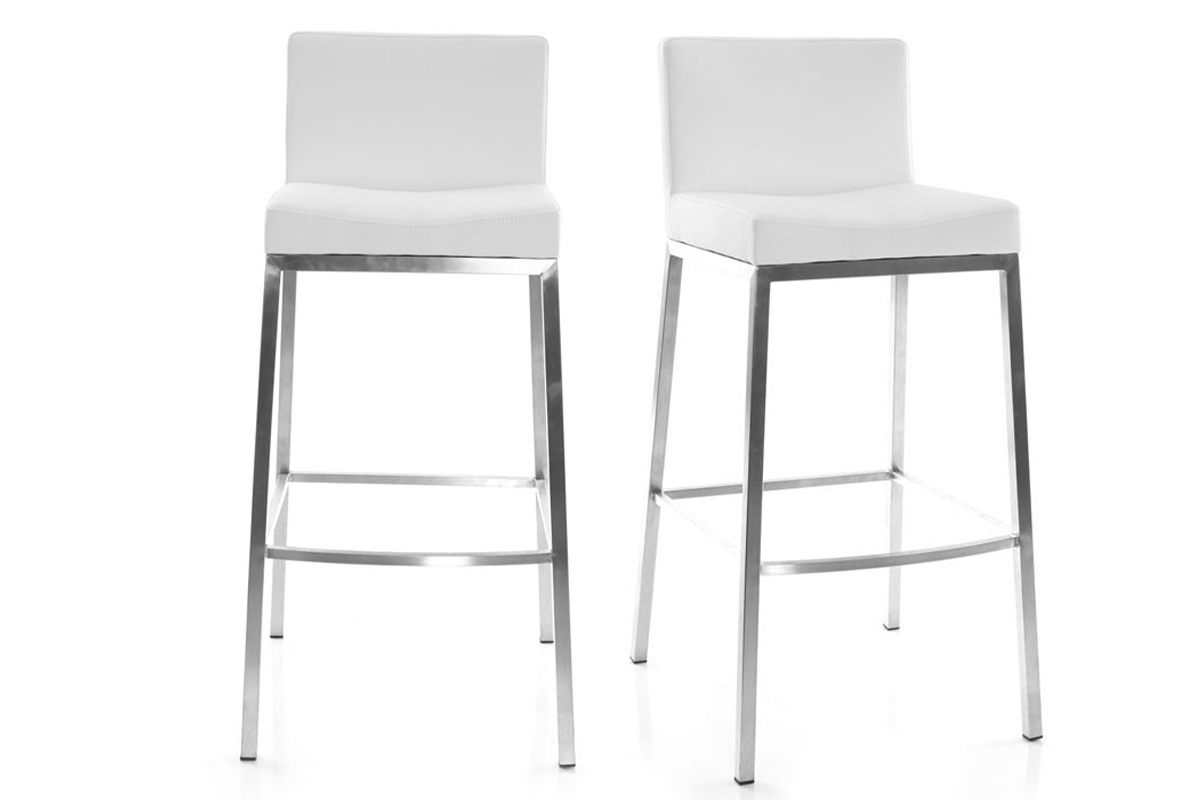 Set di 2 sgabelli design bianco Epsilon