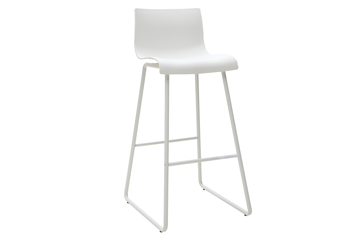 Sgabelli da bar design bianco 76 cm (set di 2) ONA