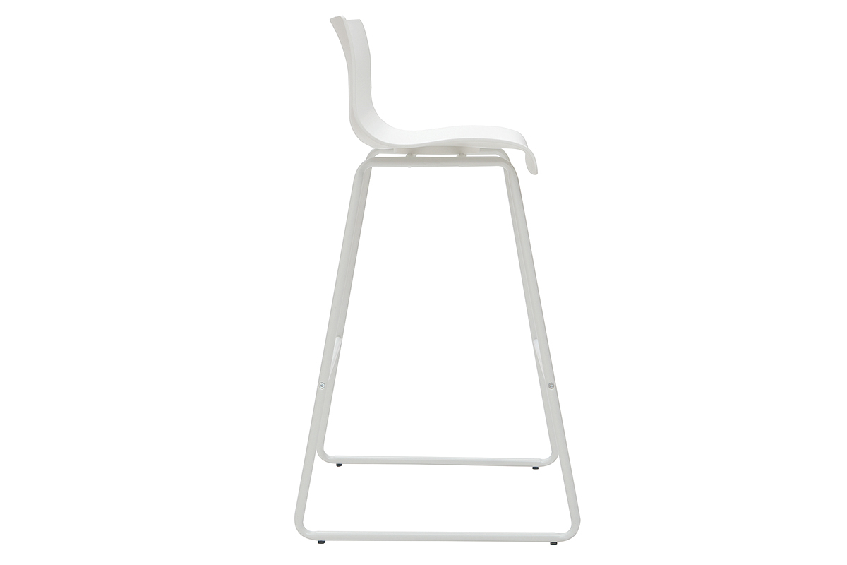 Sgabelli da bar design bianco 76 cm (set di 2) ONA