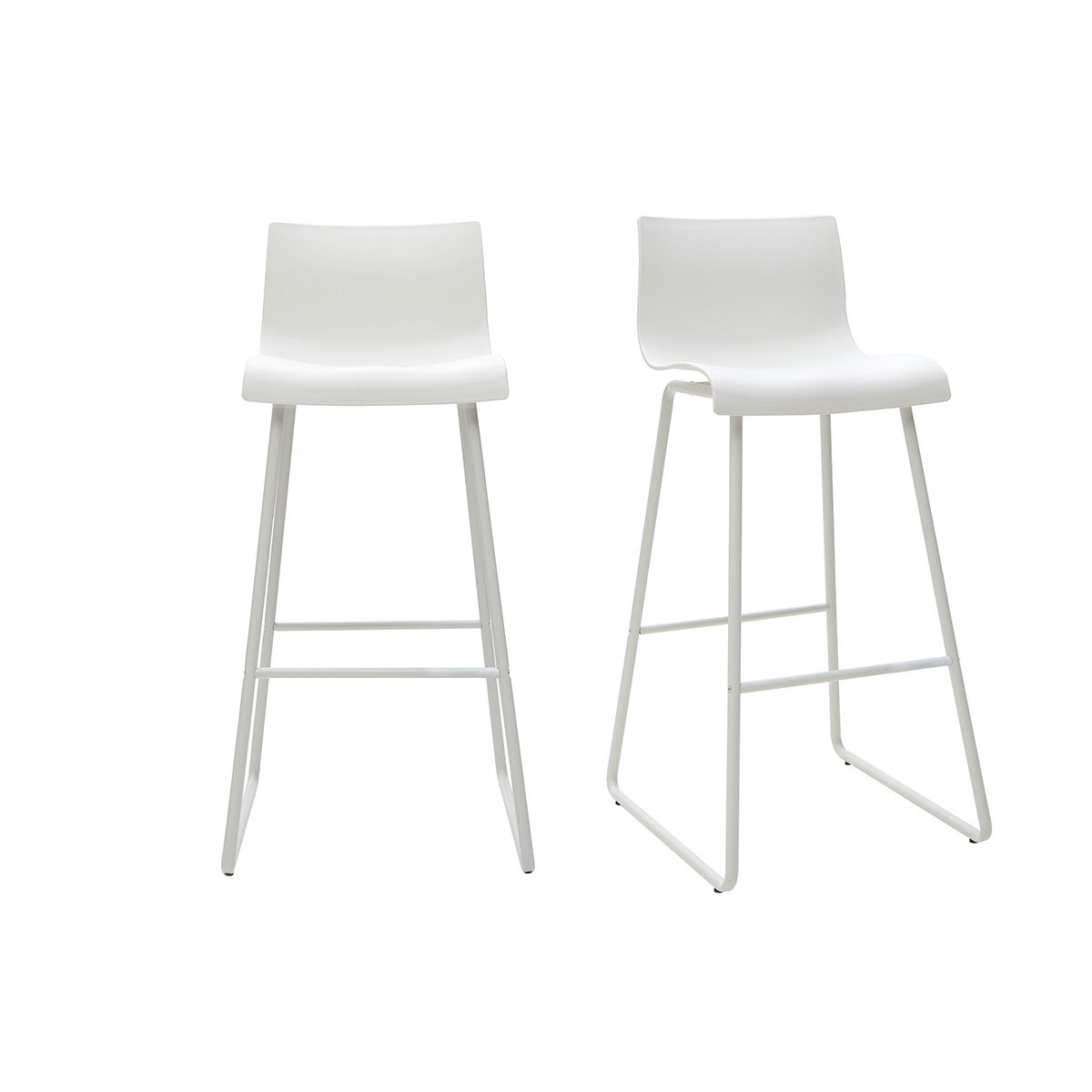 Sgabelli da bar design bianco 76 cm (set di 2) ONA