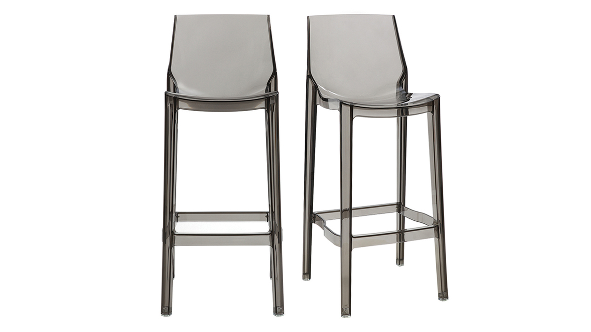 Sgabelli da bar design grigio fum set di 2 YLAK