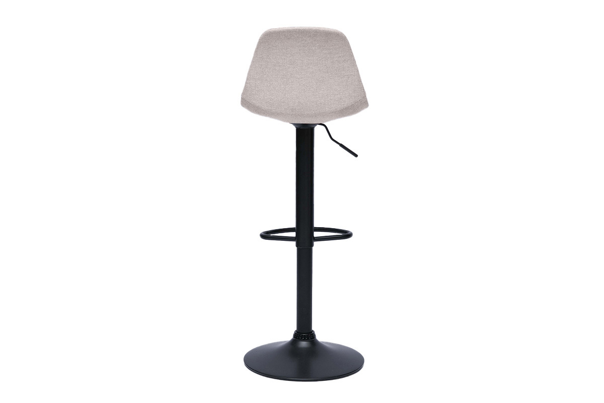 Sgabelli da bar design in tessuto effetto velluto beige (set di 2) STEEVY