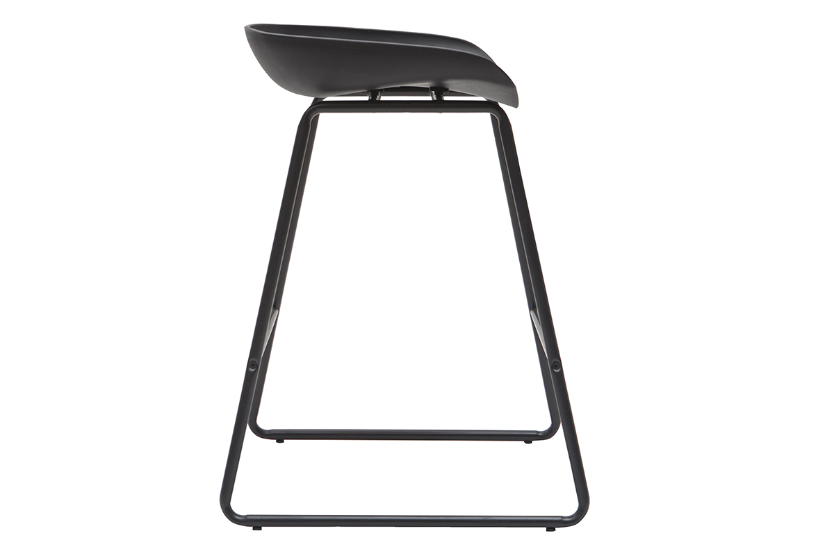 Sgabelli da bar design neri H65 cm (set di 2) PEBBLE