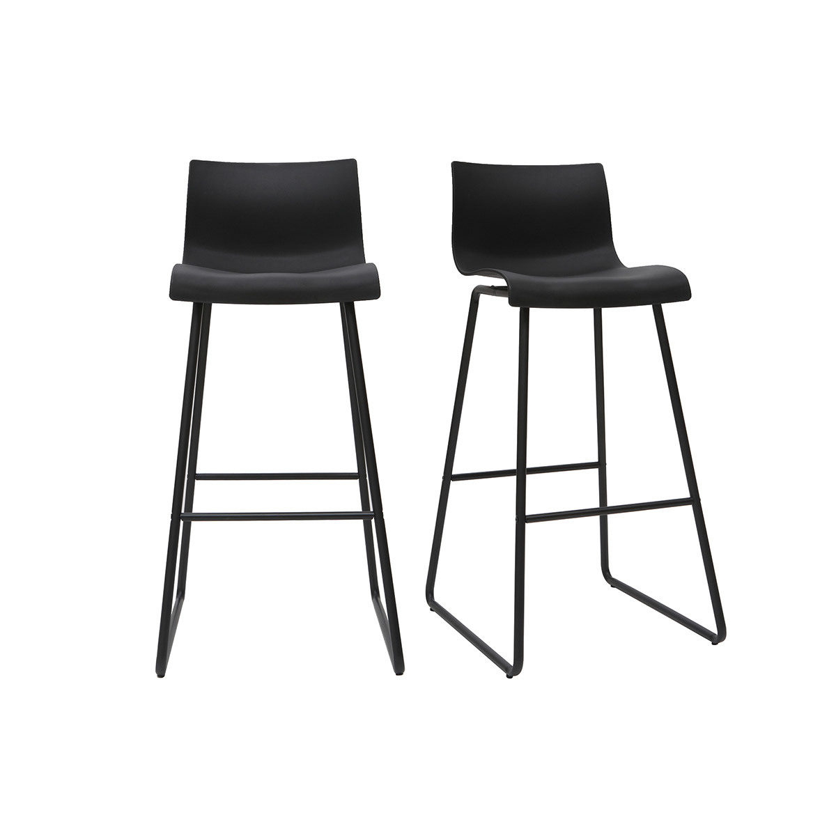 Sgabelli da bar design nero 76 cm (set di 2) ONA