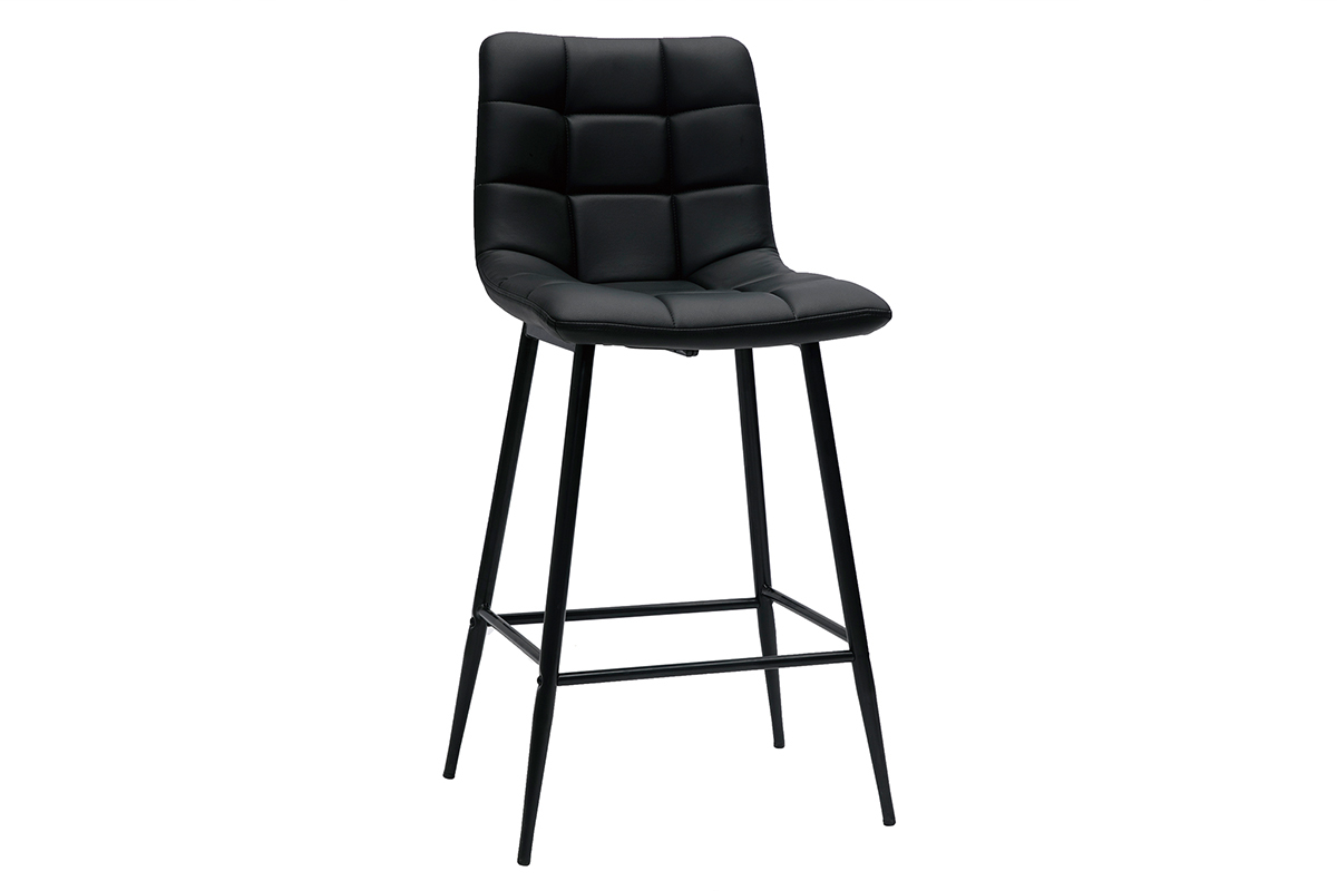 Sgabelli da bar design nero H65 cm (set di 2) MAXWELL