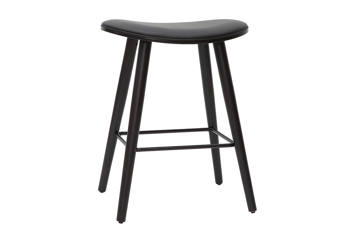 Sgabelli da bar design nero H65 cm (set di 2) MEADOW