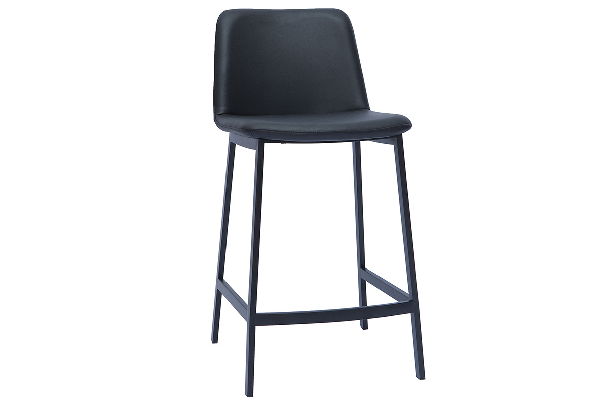 Sgabelli da bar design nero H66 cm (lotto di 2) ARSENE