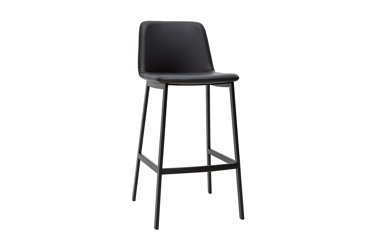 Sgabelli da bar design nero H75 cm (lotto di 2) ARSENE