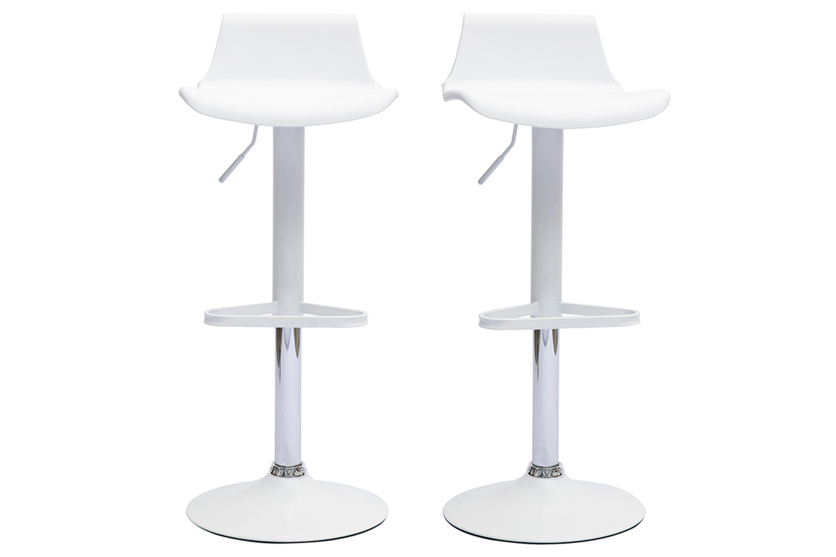 Sgabelli da bar design regolabili bianco 360 (set di 360) KRONOS