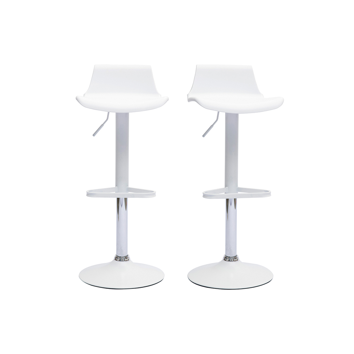 Sgabelli da bar design regolabili bianco 360° (set di 360) KRONOS