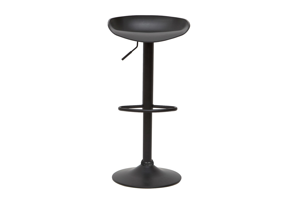 Sgabelli da bar design regolabili neri H65 cm (set di 2) PEBBLE