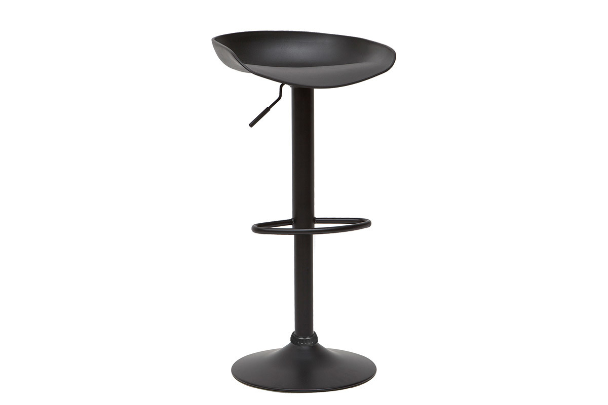 Sgabelli da bar design regolabili neri H65 cm (set di 2) PEBBLE