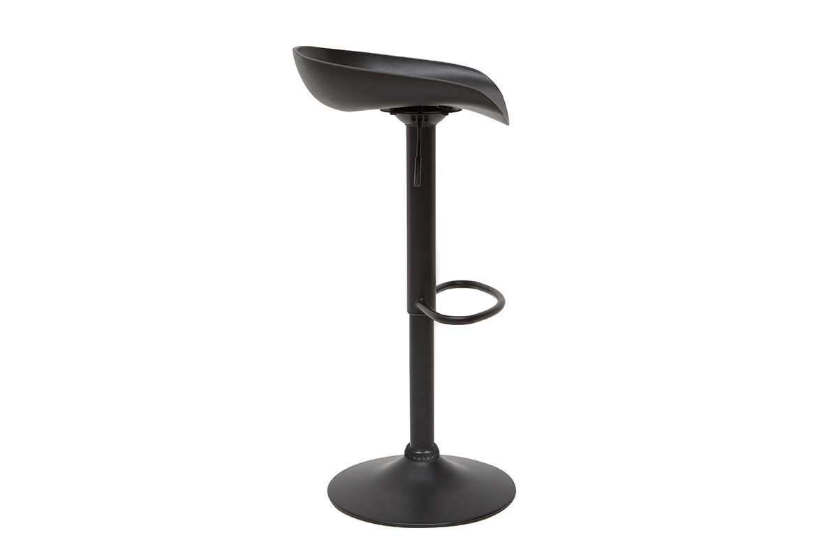 Sgabelli da bar design regolabili neri H65 cm (set di 2) PEBBLE