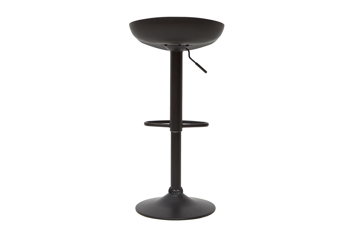 Sgabelli da bar design regolabili neri H65 cm (set di 2) PEBBLE