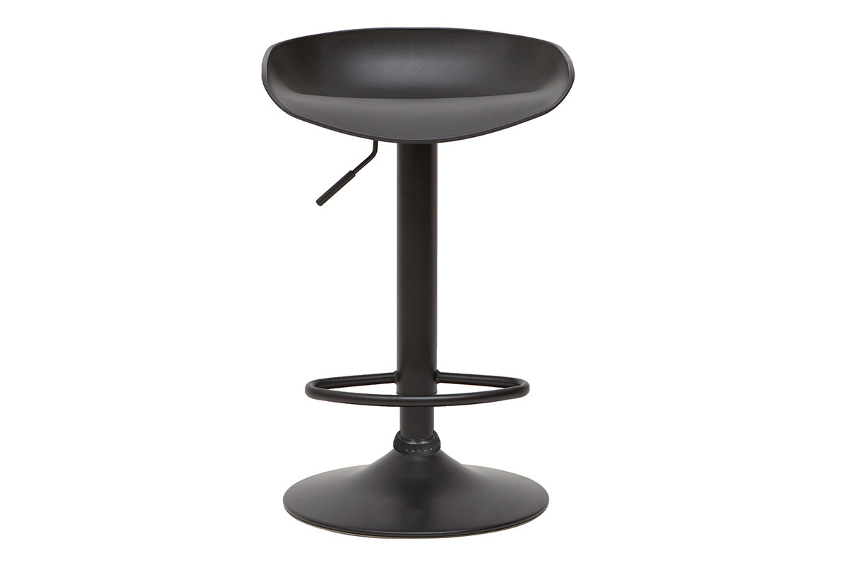 Sgabelli da bar design regolabili neri H65 cm (set di 2) PEBBLE