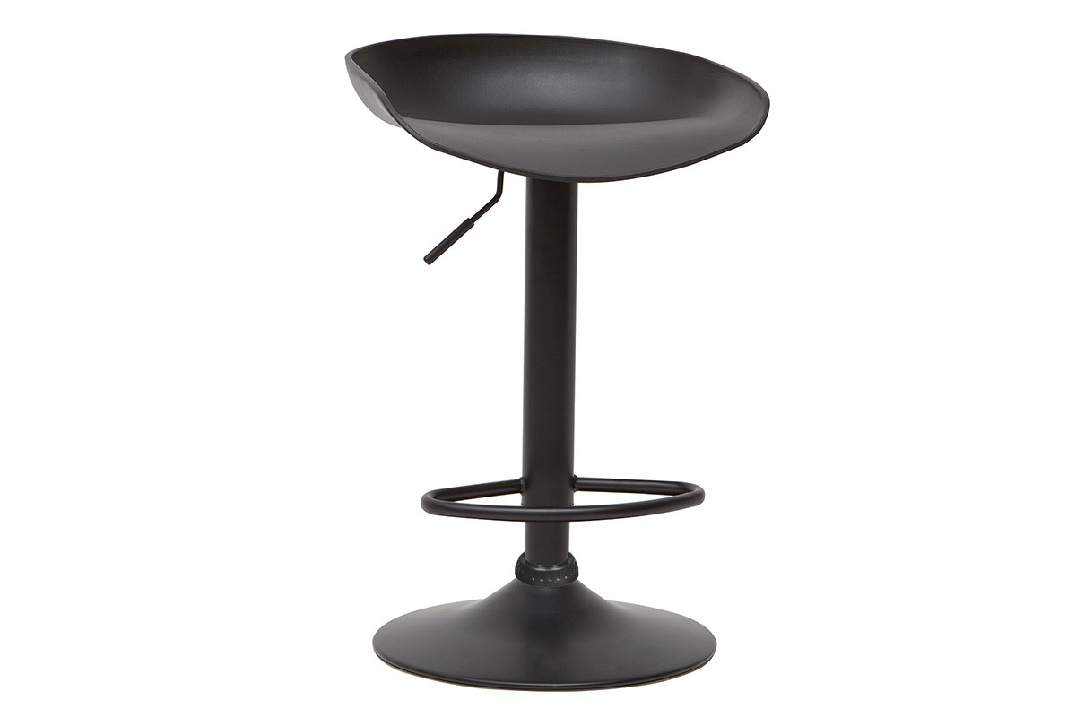 Sgabelli da bar design regolabili neri H65 cm (set di 2) PEBBLE