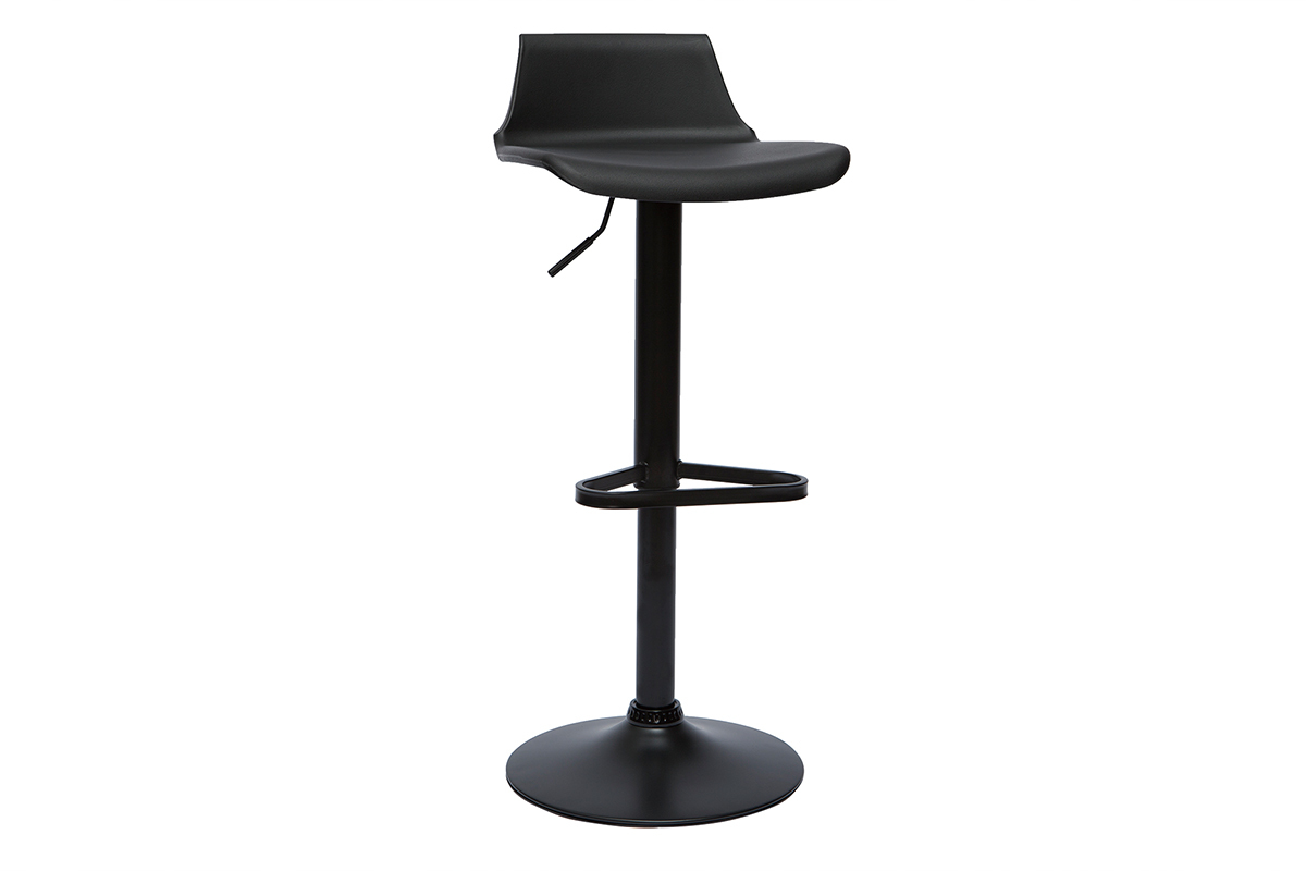 Sgabelli da bar design regolabili nero 360 (set di 2) KRONOS